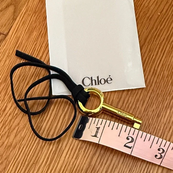 Chloe Gold Key Holder with Black Cord (Lucky charm) - Picture 2 of 4